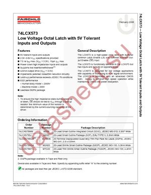 74LCX573MTC datasheet  